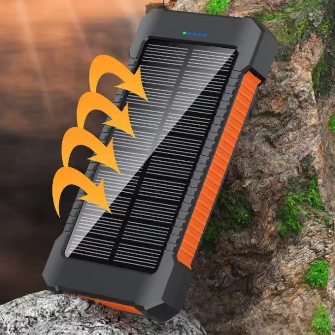 20,000mAh Solar Power Bank with Dual USB & LED Light