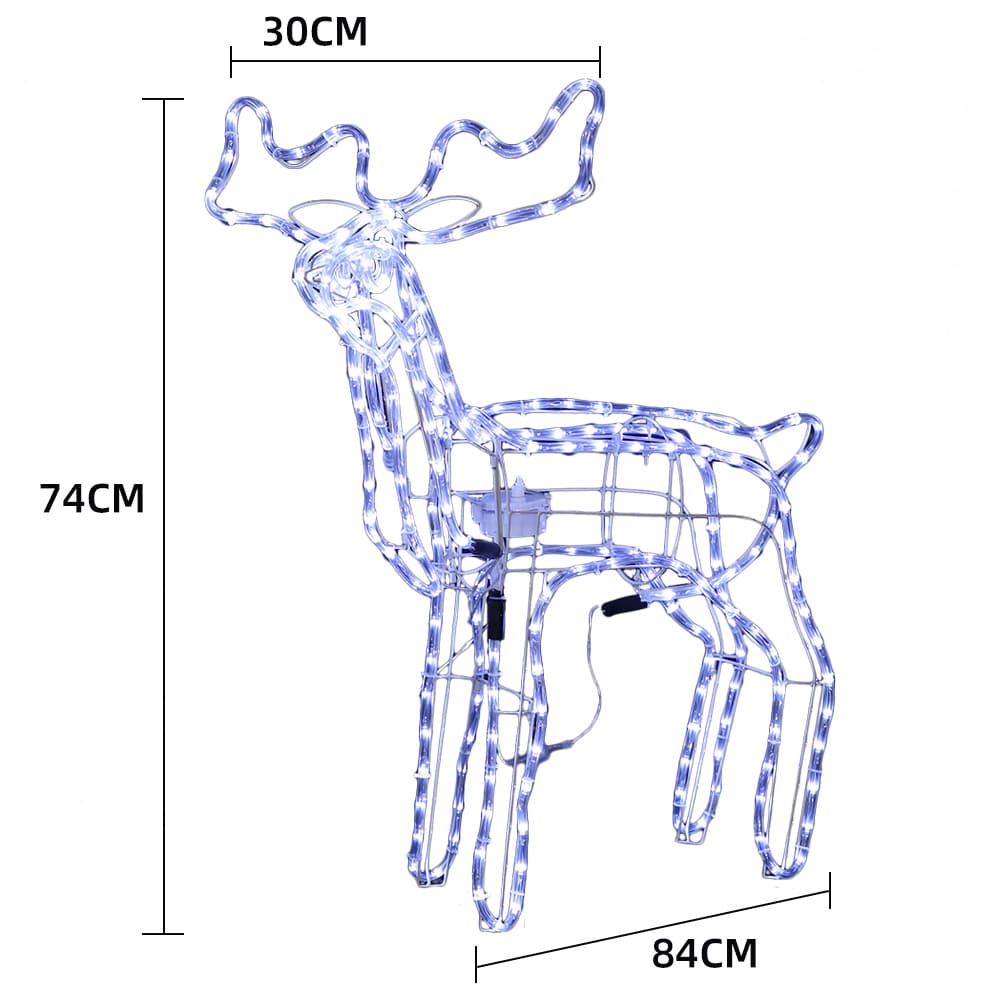 Acrylic Reindeer with LED Lights - 74 cm