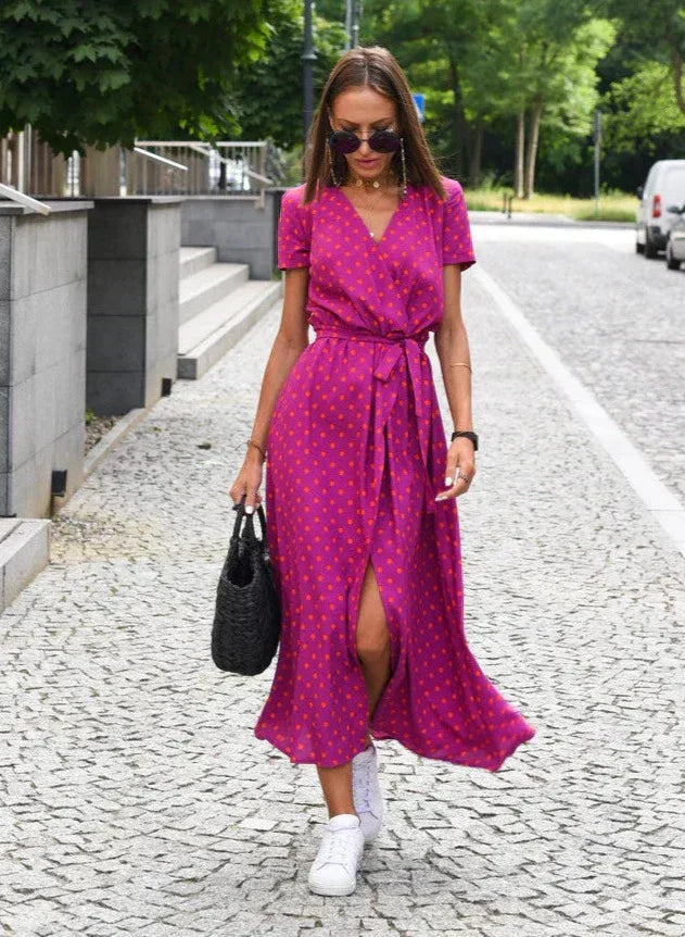Image of Autumn | Women's Wrap Midi Dress