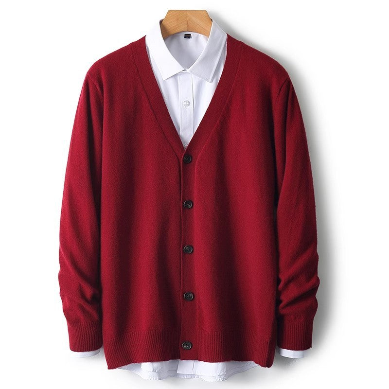 Image of Barry | Men's V-Neck Button-Down Cardigan
