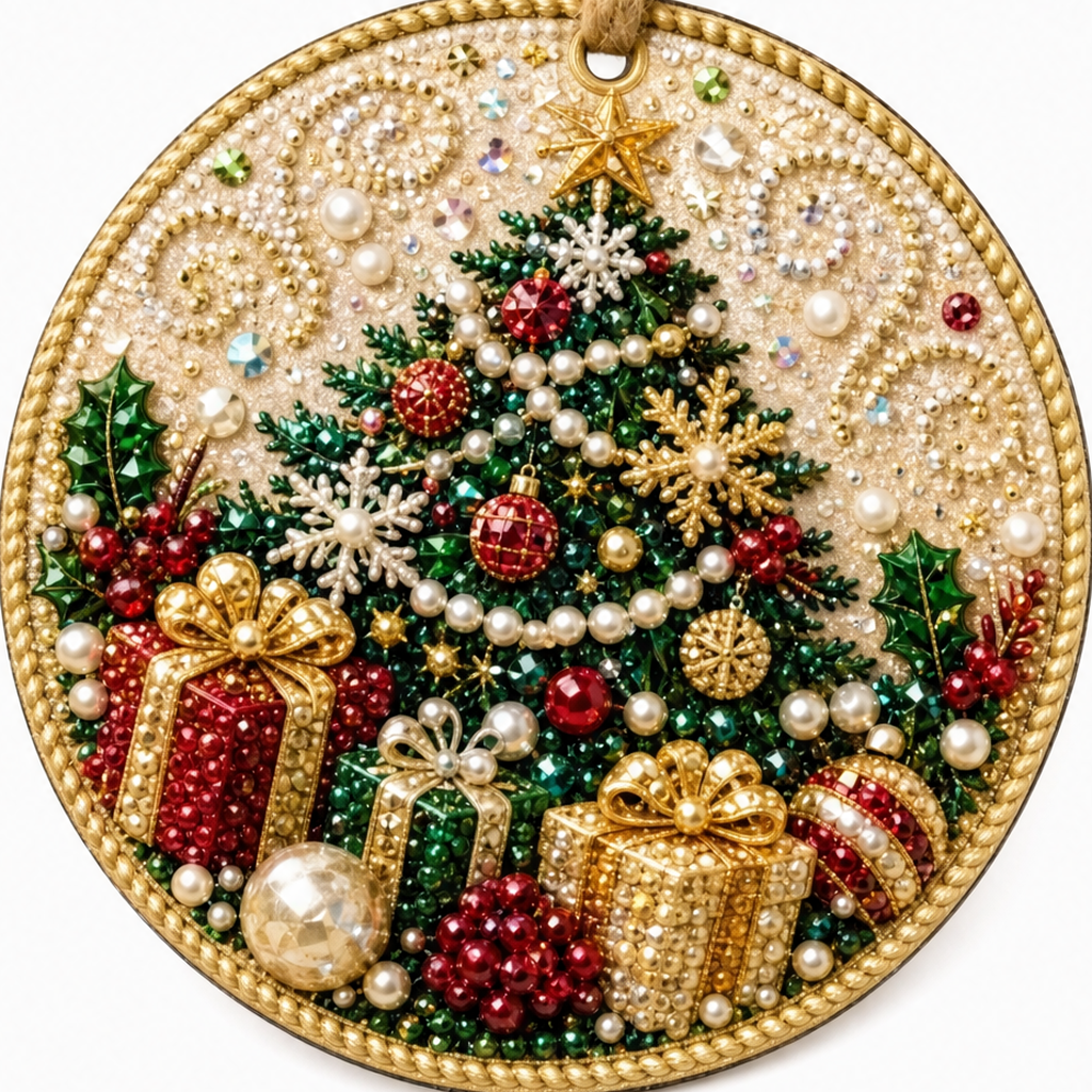 Beaded Gemstone Ornament Kit, Set of 6