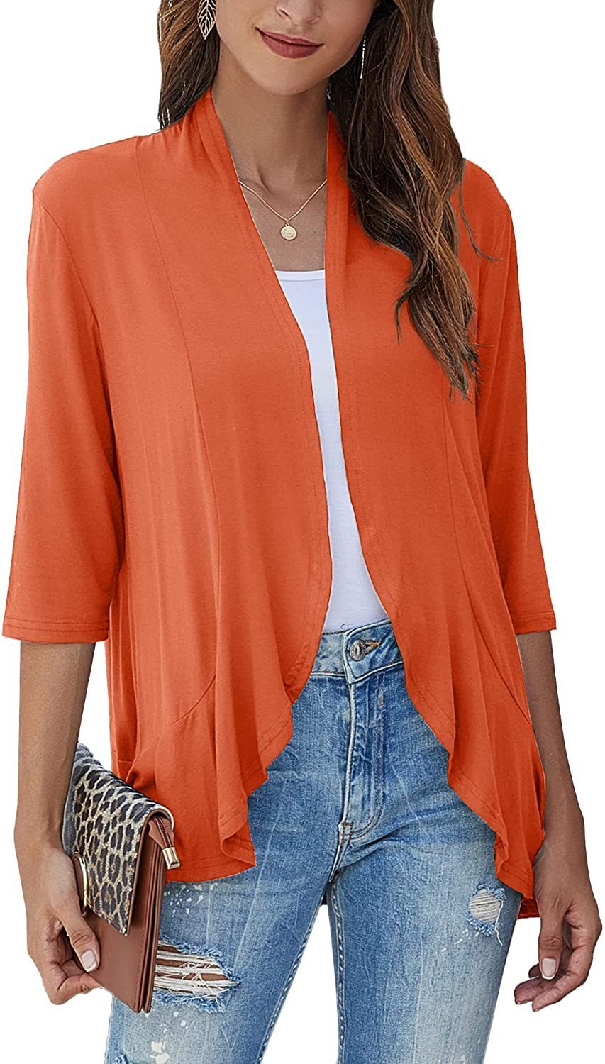 Image of Bella | Women's Open Front Draped Cardigan