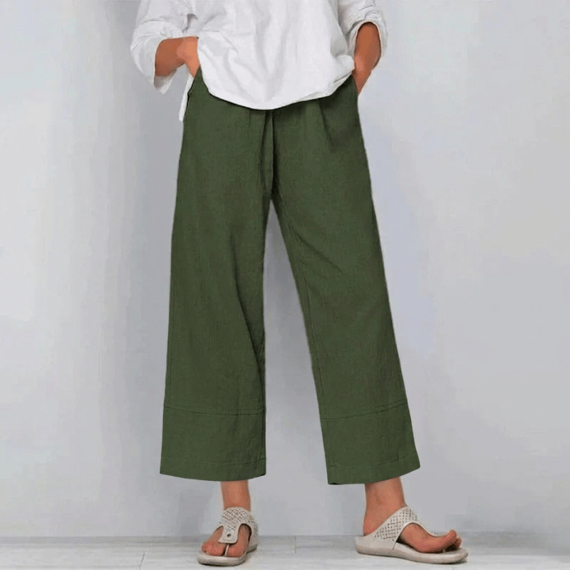 Bonnie | Women's Wide Leg Linen Pants - Image 6