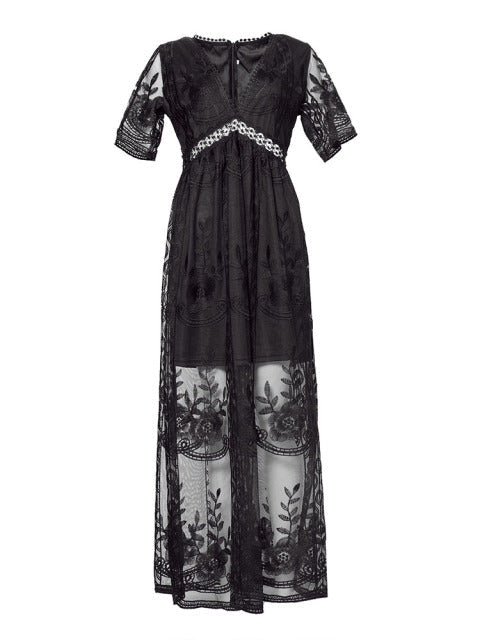 Image of Catherine | Women's V-Neck Maxi Dress