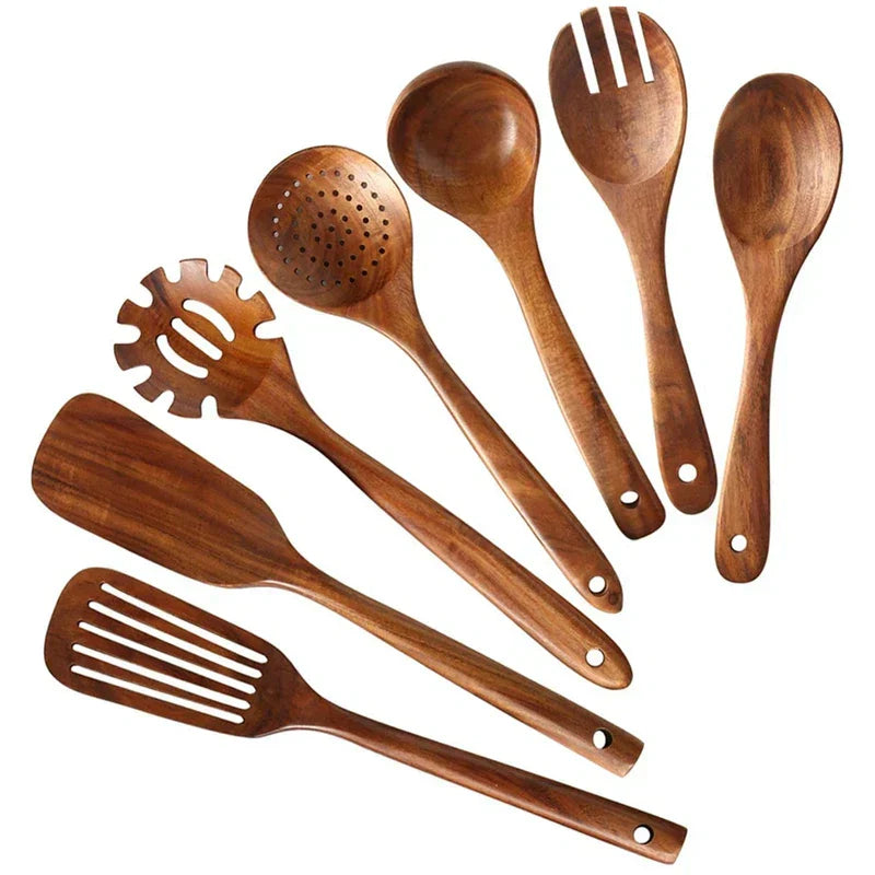 EcoChef - Set of Teak Kitchen Accessories