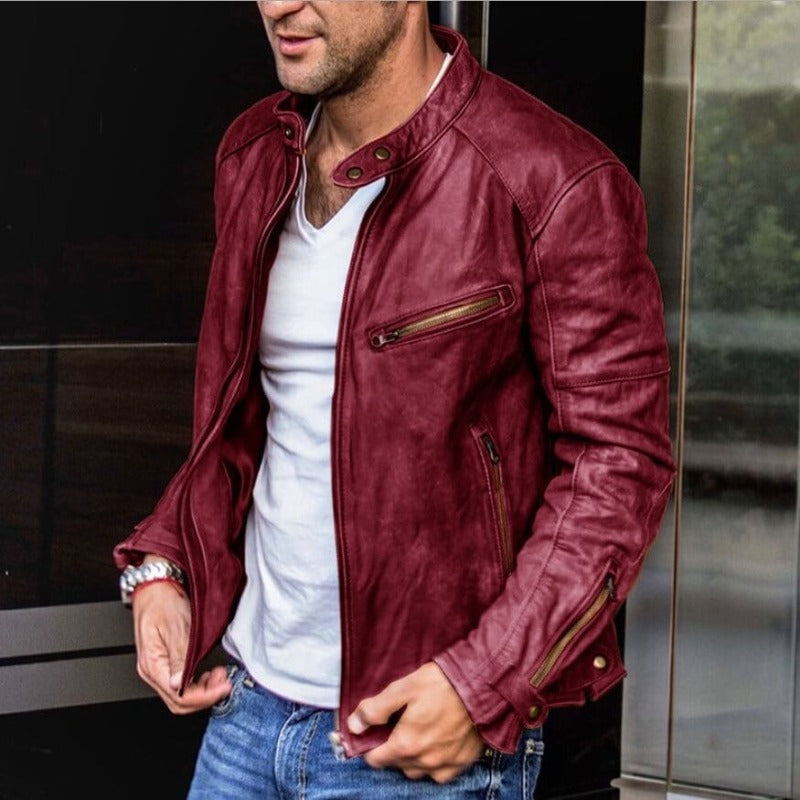 Image of Edward | Men's Slim-Fit Biker Jacket