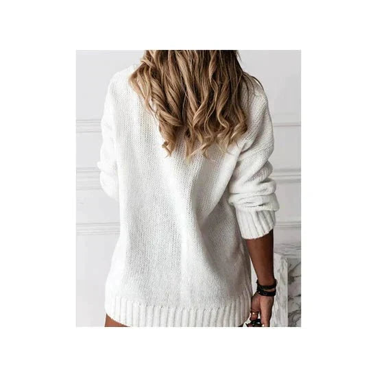 Image of Elsie | Women's Oversized V-Neck Sweater