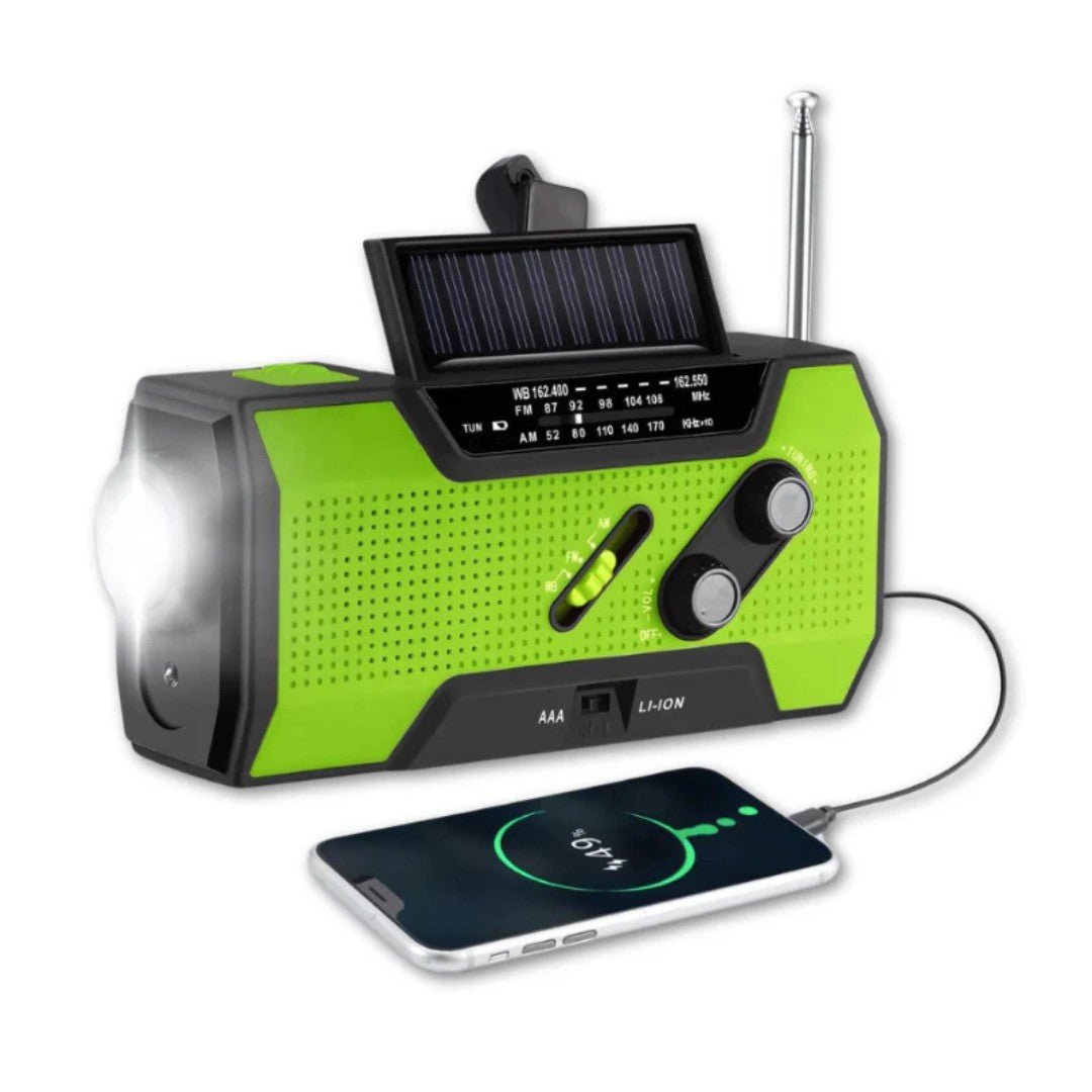 Emergency Solar Hand Crank Weather Radio with 4000mAh Power Bank