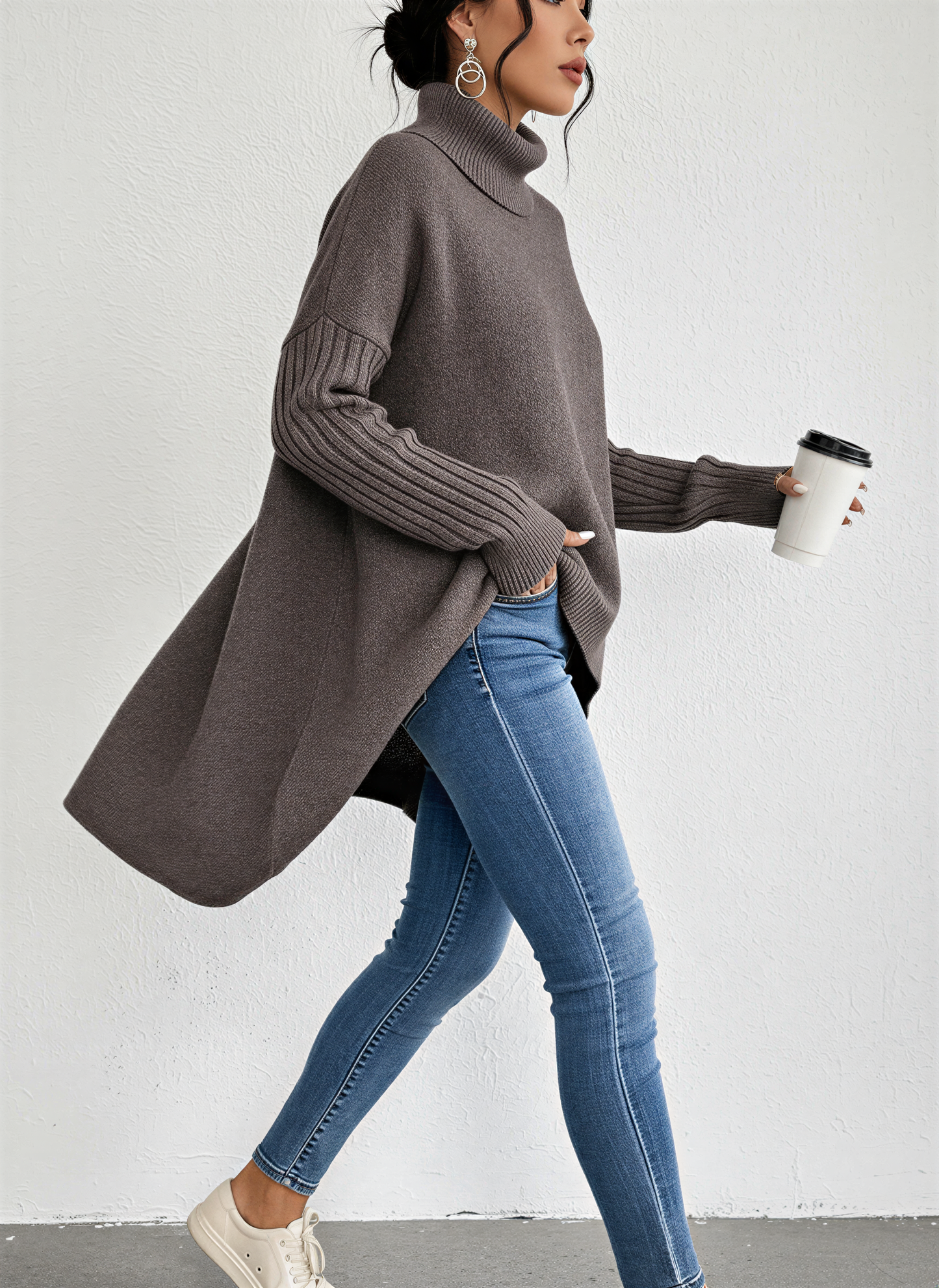 Image of Erica | Women's Oversized Turtleneck Sweater