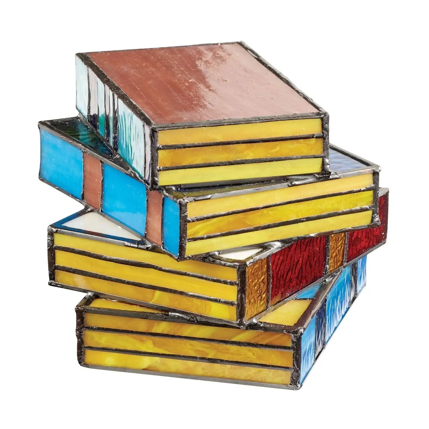 GlassNovel - Colored Glass Book Lamp