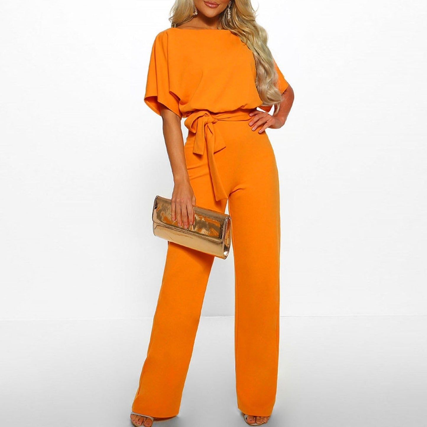 Image of Grace | Women's Wide Leg Belted Jumpsuit