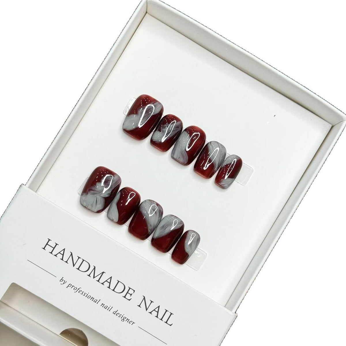 Handmade Marble Effect Press-On Nails