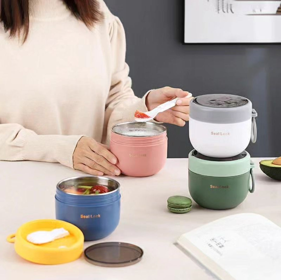 Insulated Stainless Steel Lunch Container – Compact and Leak-Proof Design