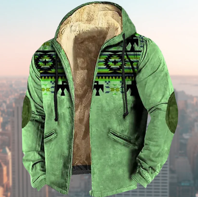 Jacket with Indigenous Print - Liam