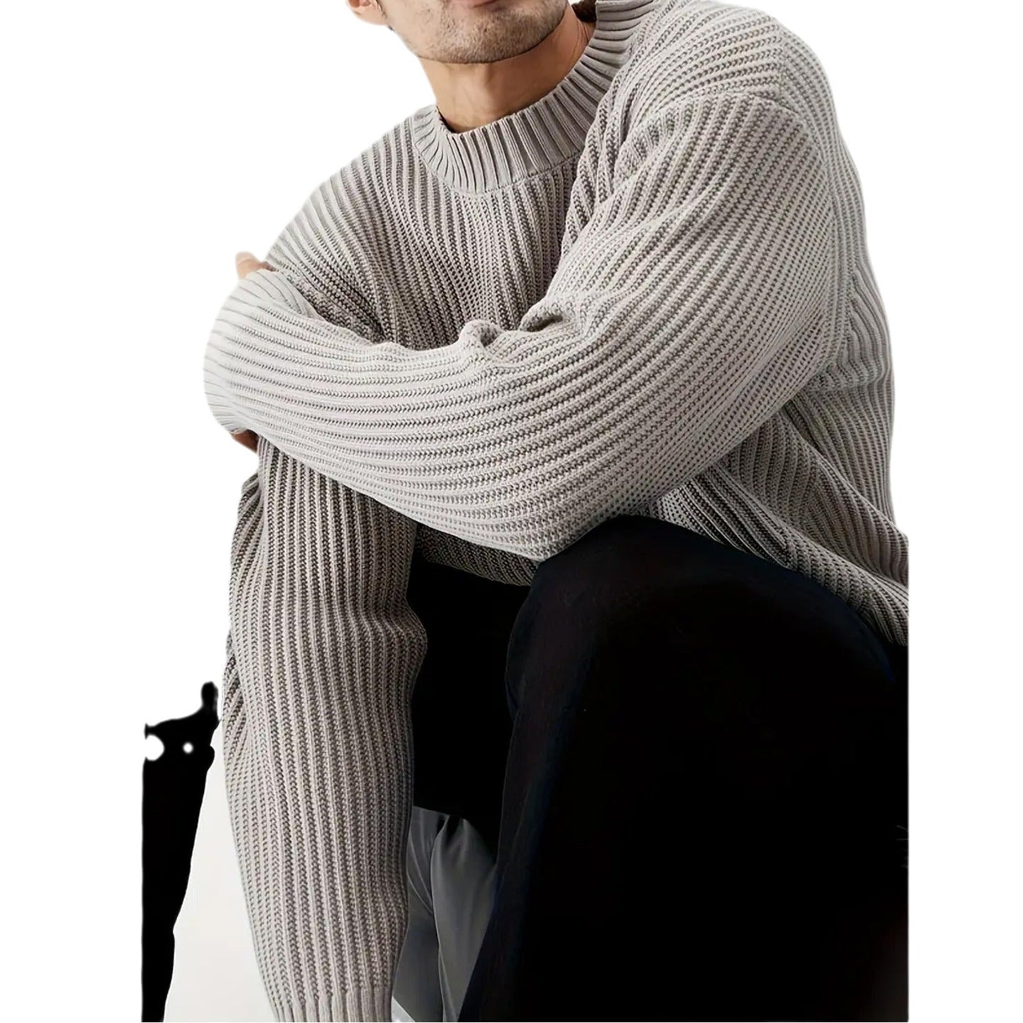 Image of Jesse | Men's Relaxed Fit Crewneck Sweater