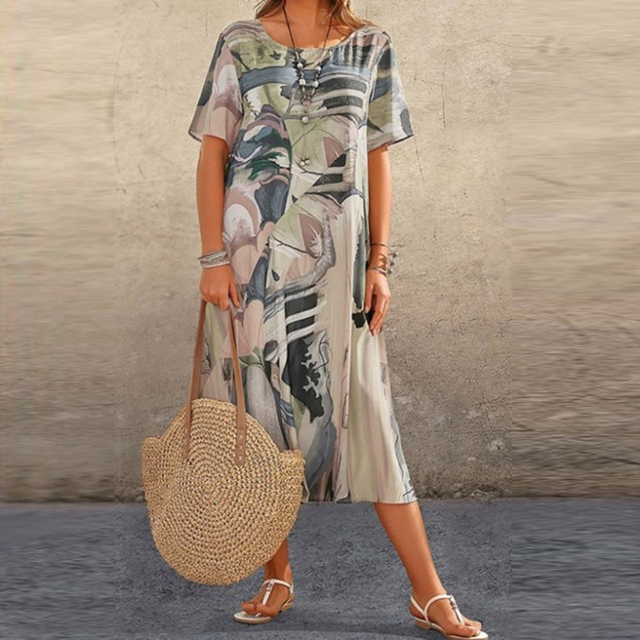Image of Joyce | Women's A-Line Midi Dress