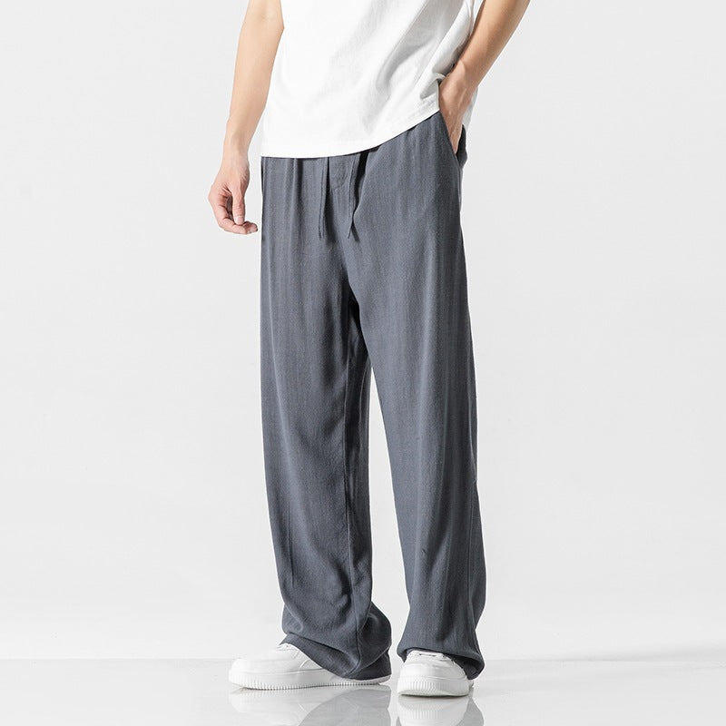 Image of Kane | Men's Wide Leg Drawstring Chino Trousers
