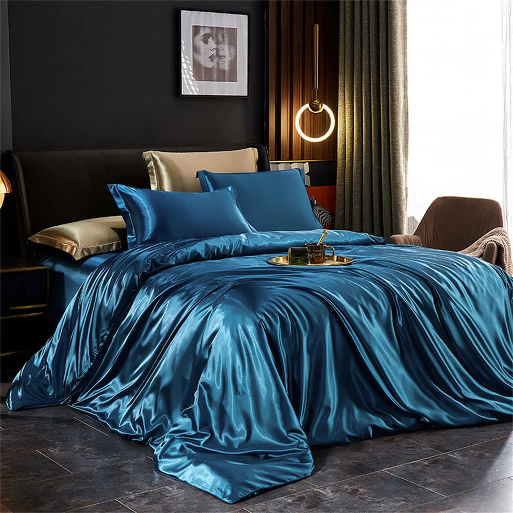 Luxury Silk Bedding 160x200 in Satin – Smooth Satin Finish and Royal Shine for Your Bedroom – Perfect for Stylish Sleep and an Elegant Gift for Those Who Appreciate the Highest Quality