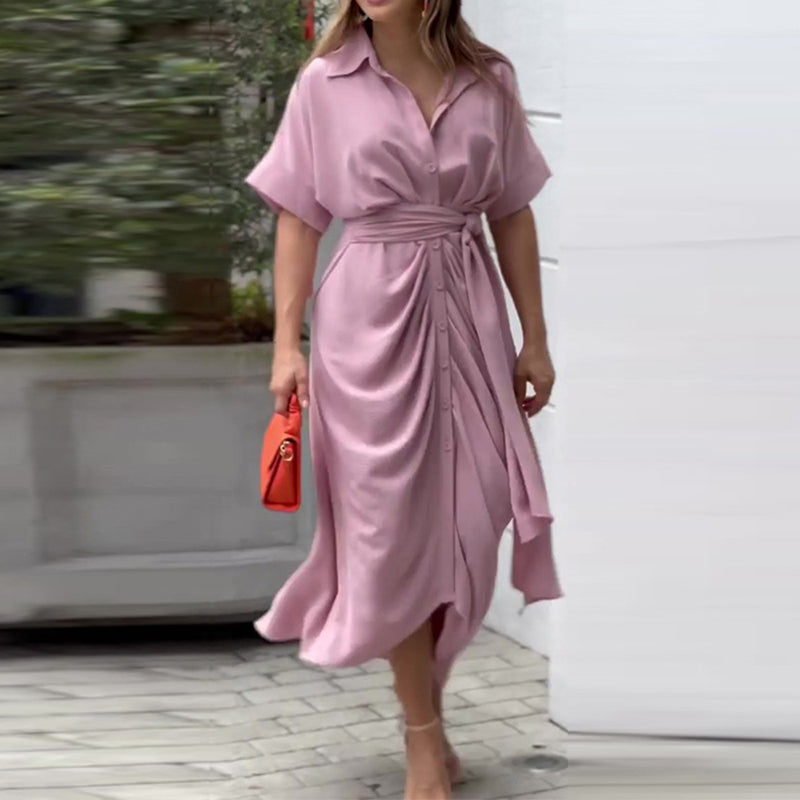 Image of Margot | Women's Tie Waist Midi Dress