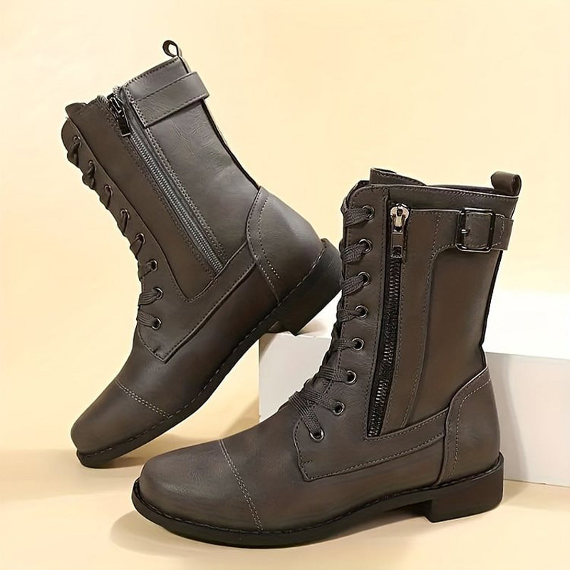 Image of Mary | Women's Lace-Up Ankle Combat Boots