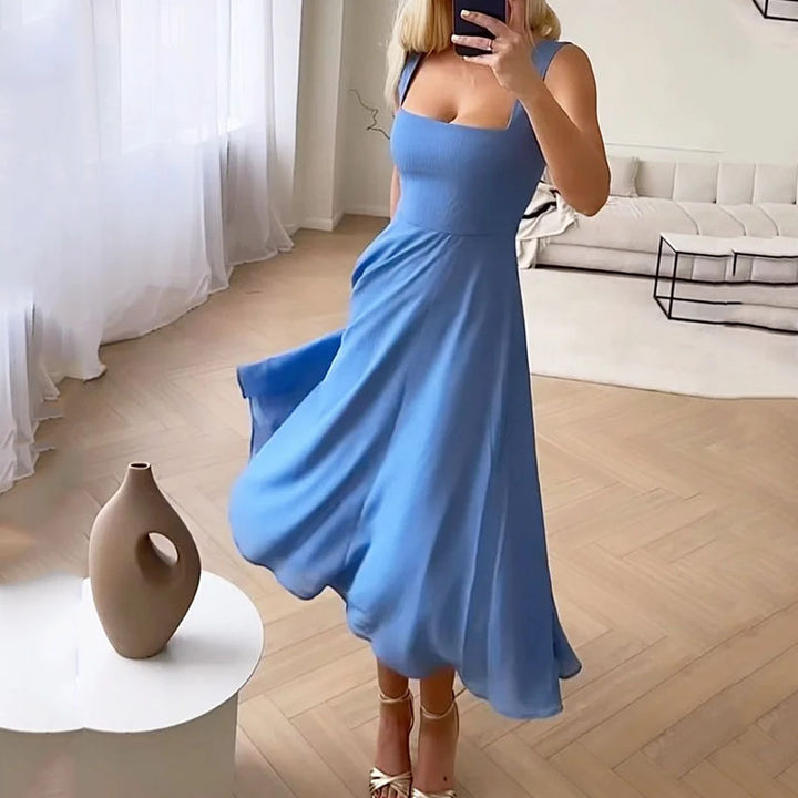 Image of Melanie | Women's Sleeveless A-Line Midi Dress