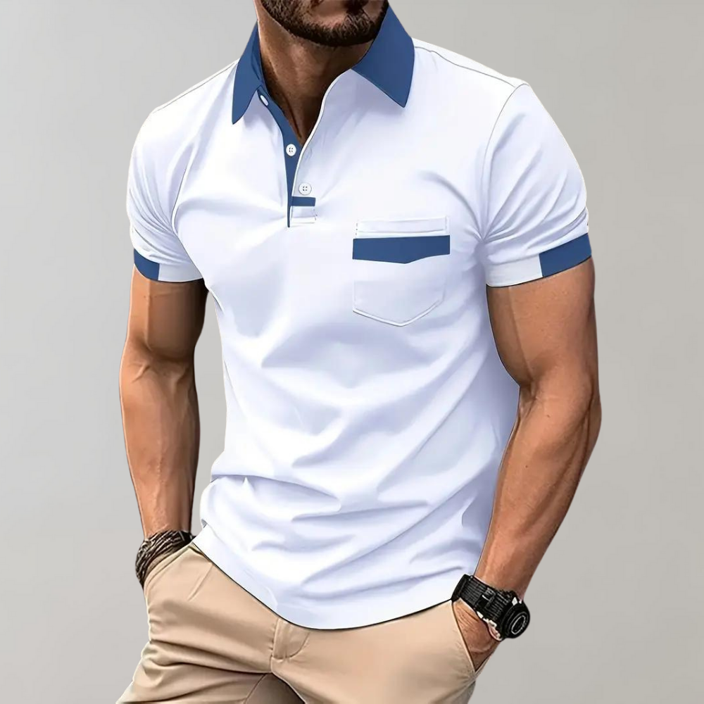 Men's Contrast Trim Polo Shirt