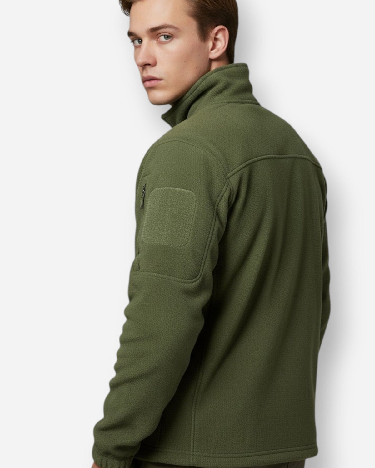 Men's Fleece Jacket | High Collar & Full Zip | Classic Jacket with Zippered Pockets for Everyday & Outdoor Wear