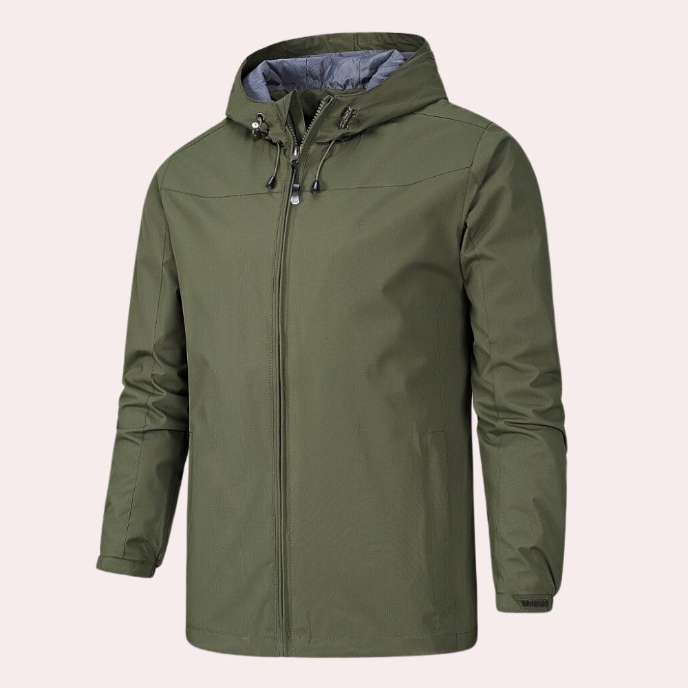 Men's Hooded Windbreaker - All-Season Outdoor Jacket