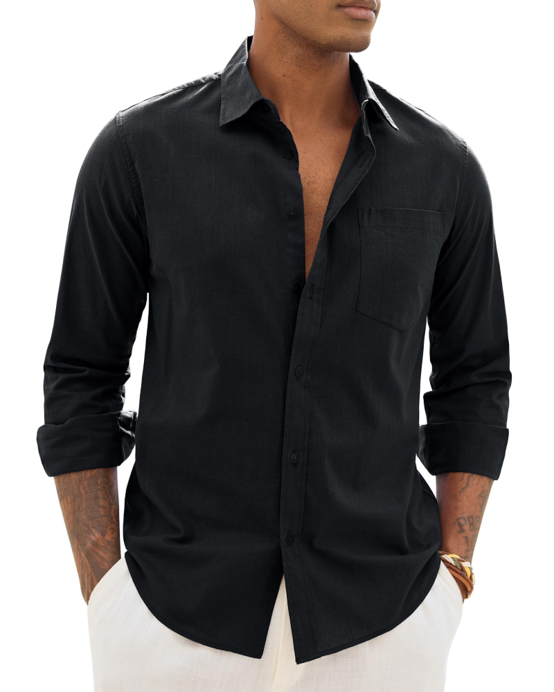 Men's Long-Sleeve Button-Down Shirt