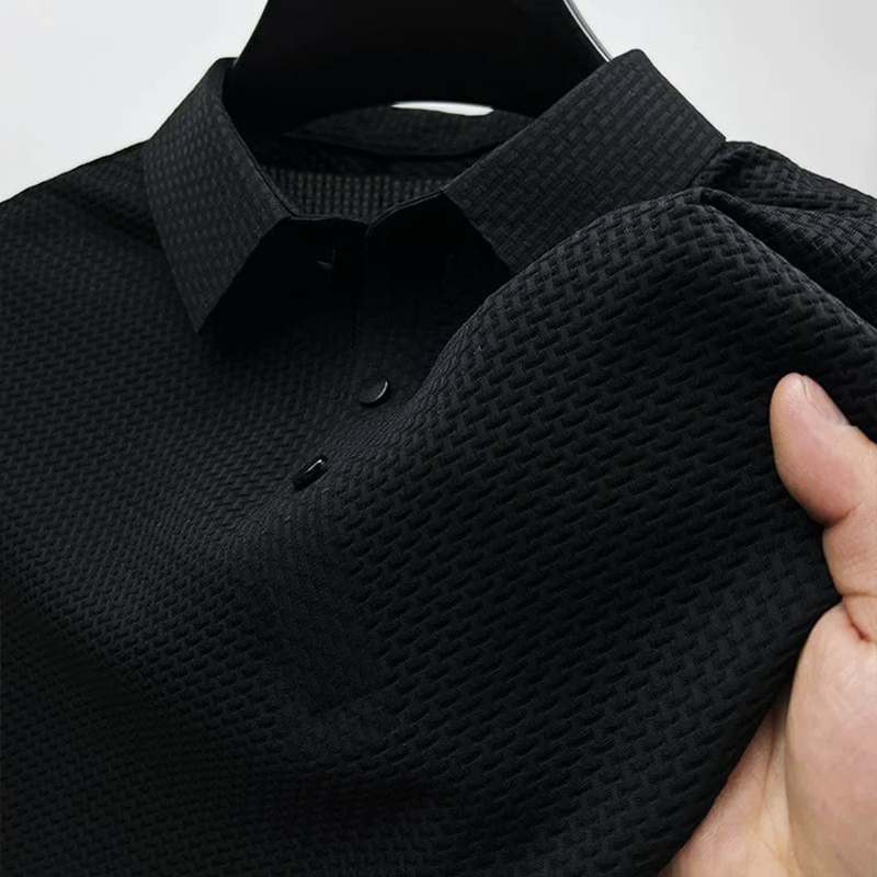 Men's Textured Polo Shirt