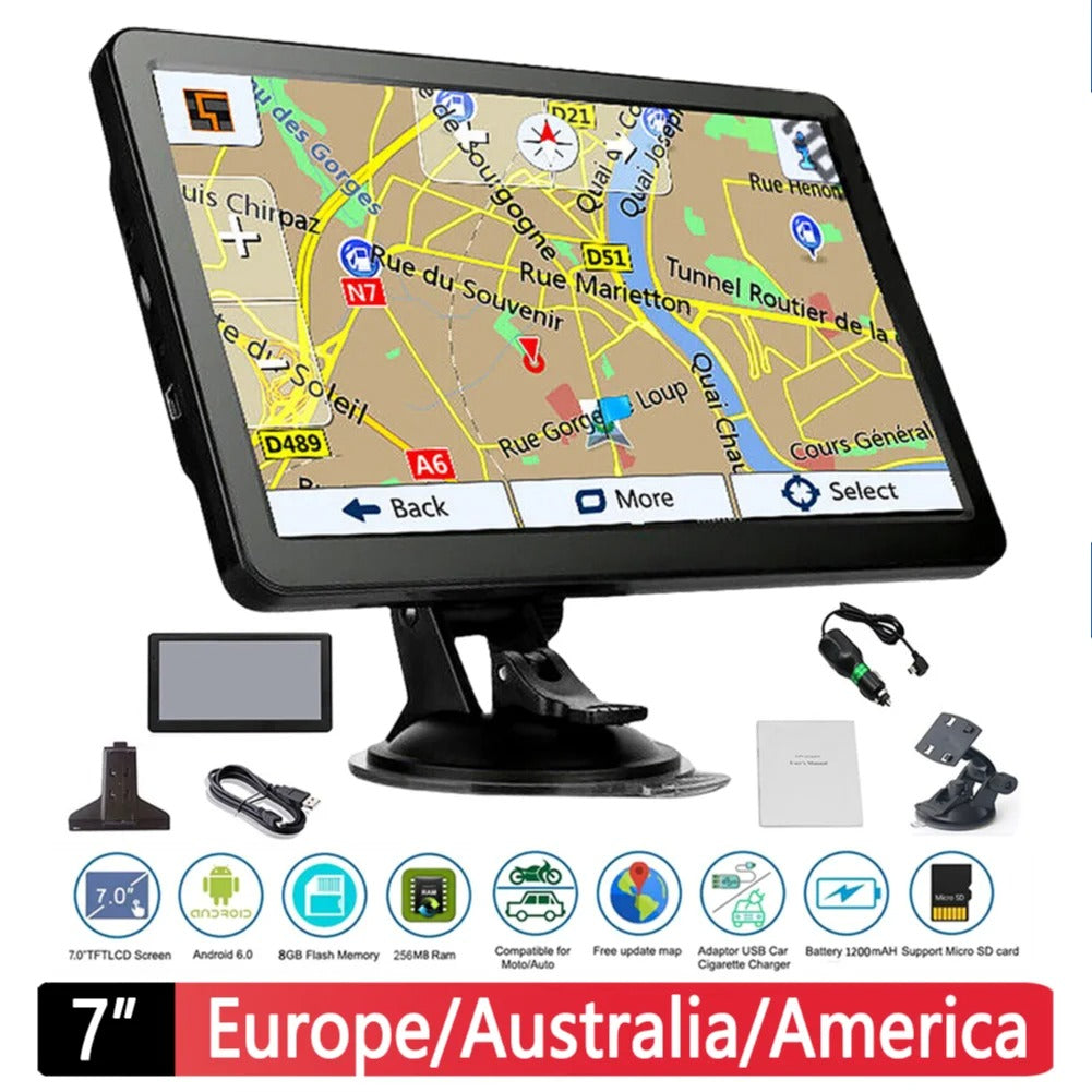 Multi-Mode Truck GPS Navigation System – 7-Inch Sat Nav for Trucks, Vans & Cars with Lifetime Maps