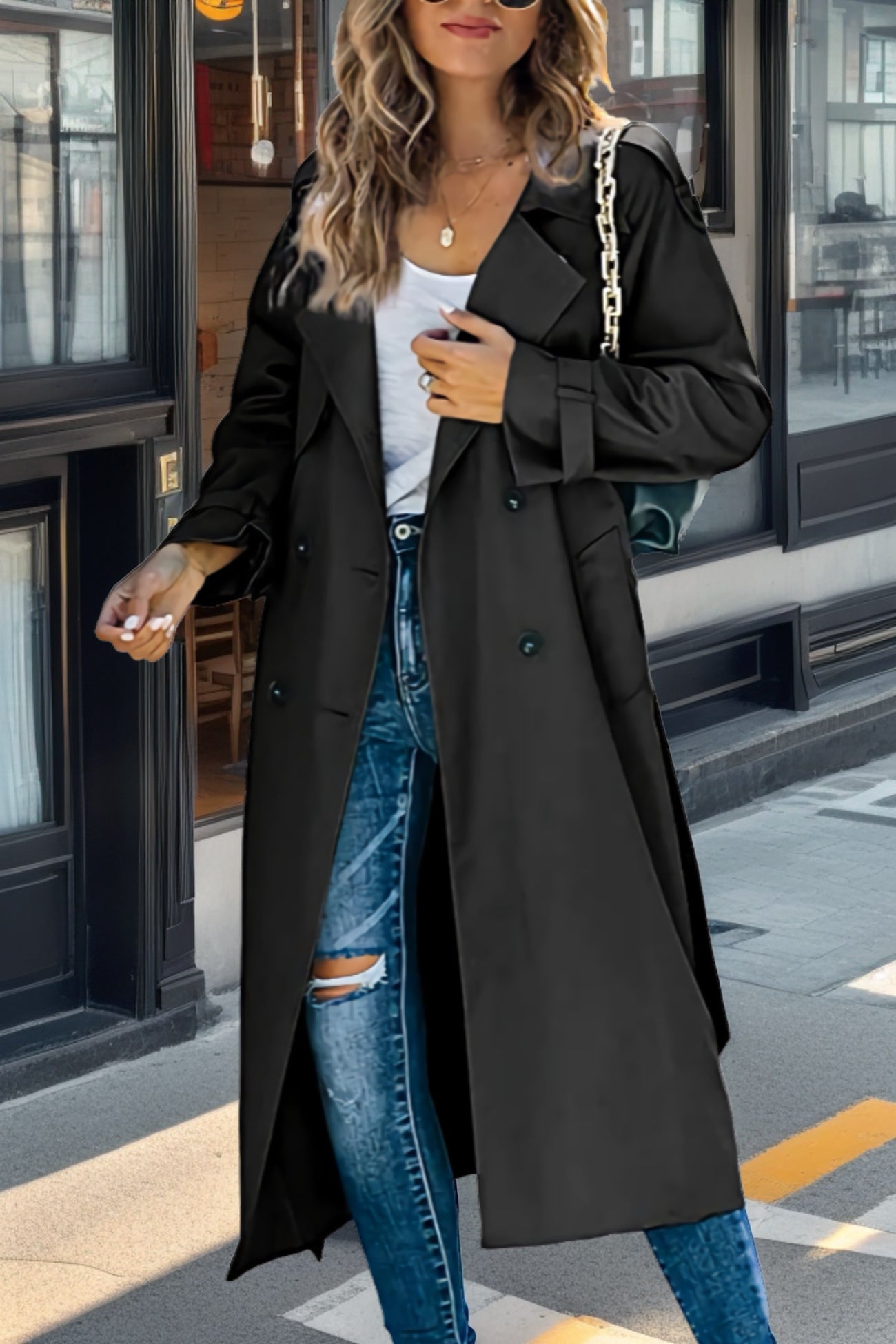 Image of Nina | Women's Double-Breasted Trench Coat