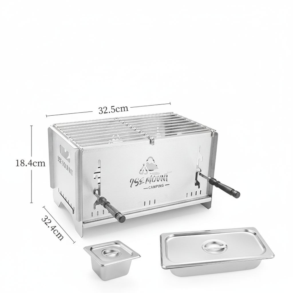 Outdoor Multi-Function Charcoal Camp Grill & Stove