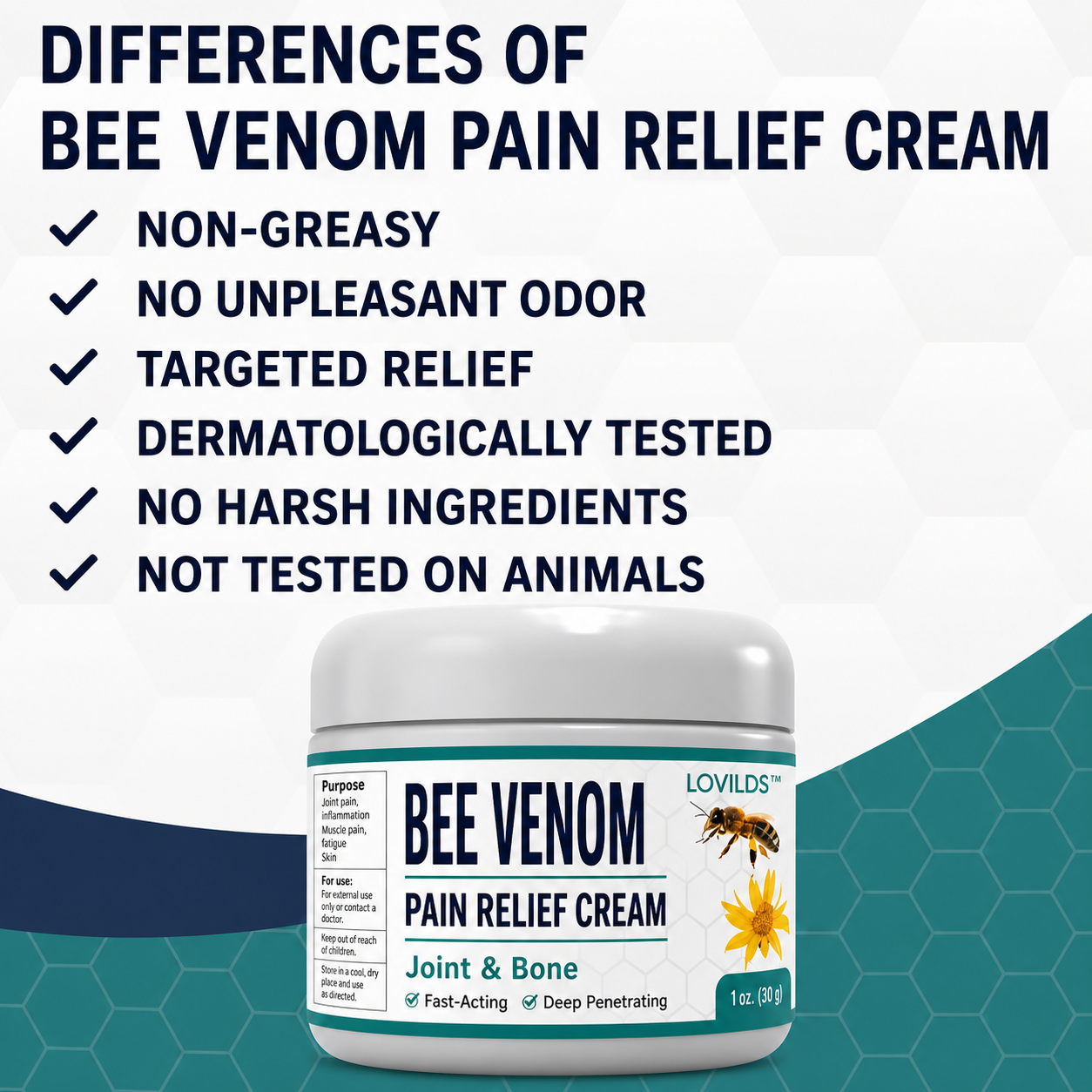 Pain Relief | Bee Venom Care for Joints | Warming Deep Action Massage | BeeRelief