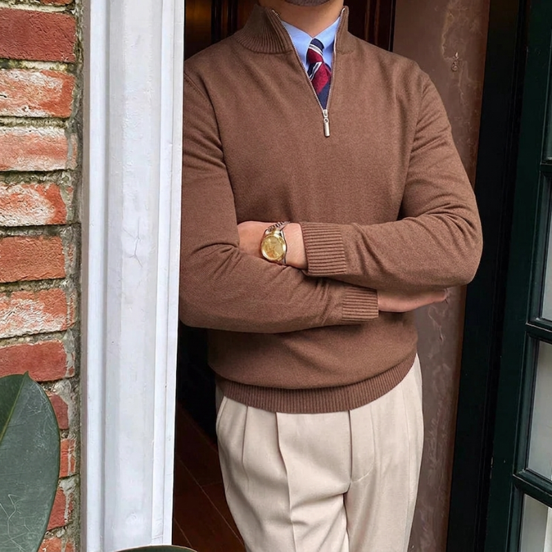 Perry | Men's Quarter Zip Sweater - Image 1