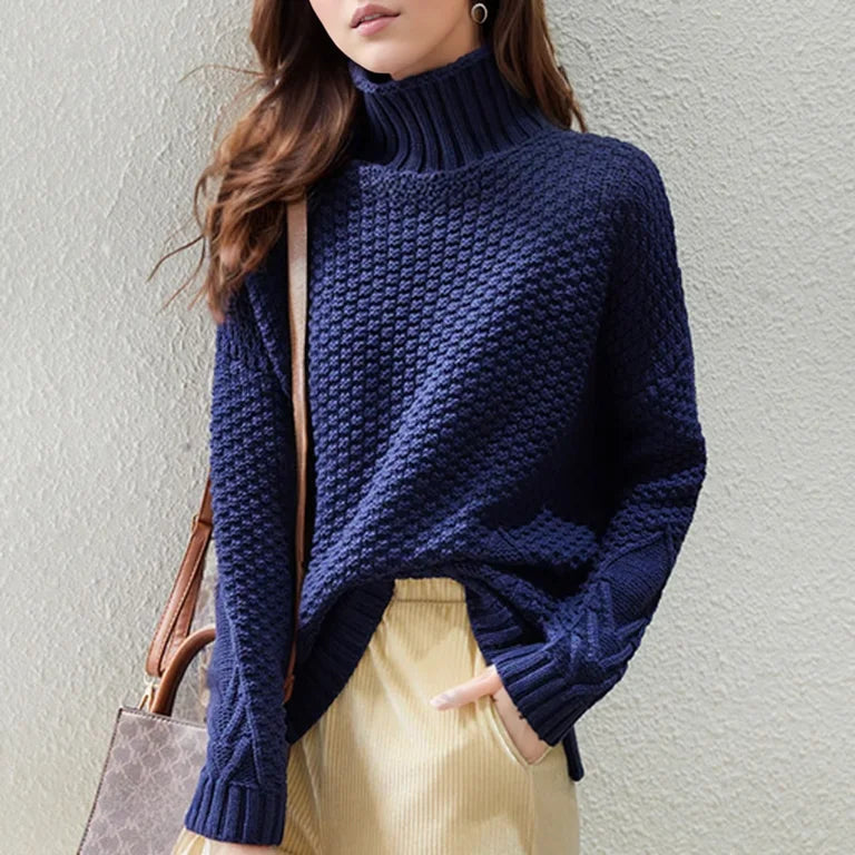 Image of Reba | Women's Turtleneck Knit Sweater
