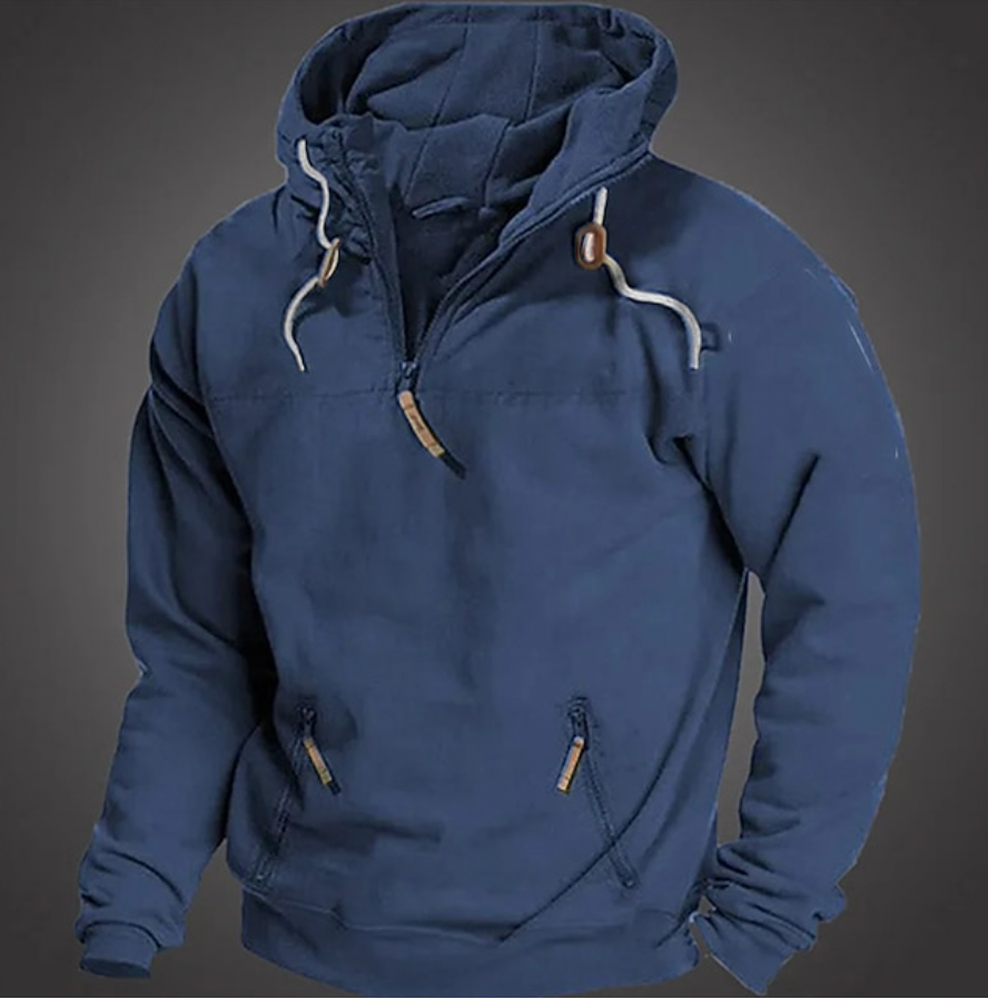 Image of Robert | Men's Half-Zip Pullover Hoodie