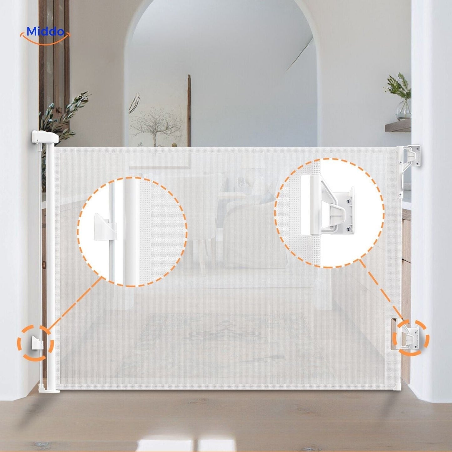 SafeGuard™ Retractable Stair Gate | Adjustable Stair Safety Gate