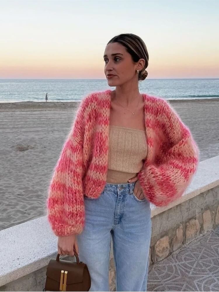 Image of Sandy | Women's Cropped Oversized Cardigan