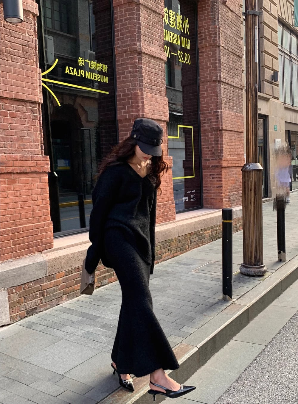 Image of Sandy | Women's V-Neck Sweater Set