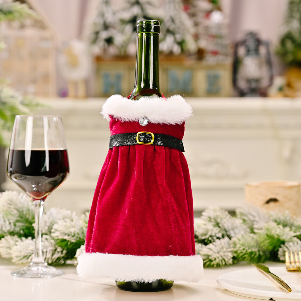 Santa Costume Wine Bottle Cover