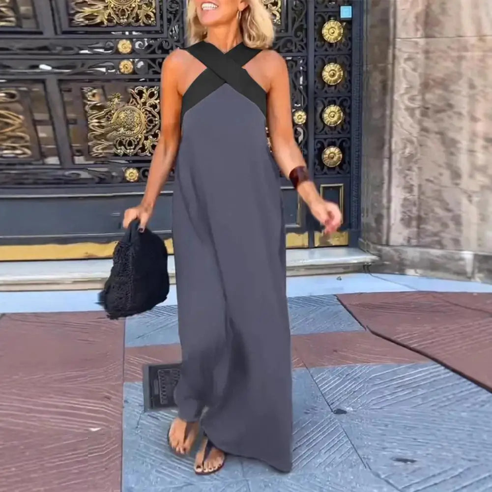Serena | Women's Sleeveless A-Line Maxi Dress - Image 4