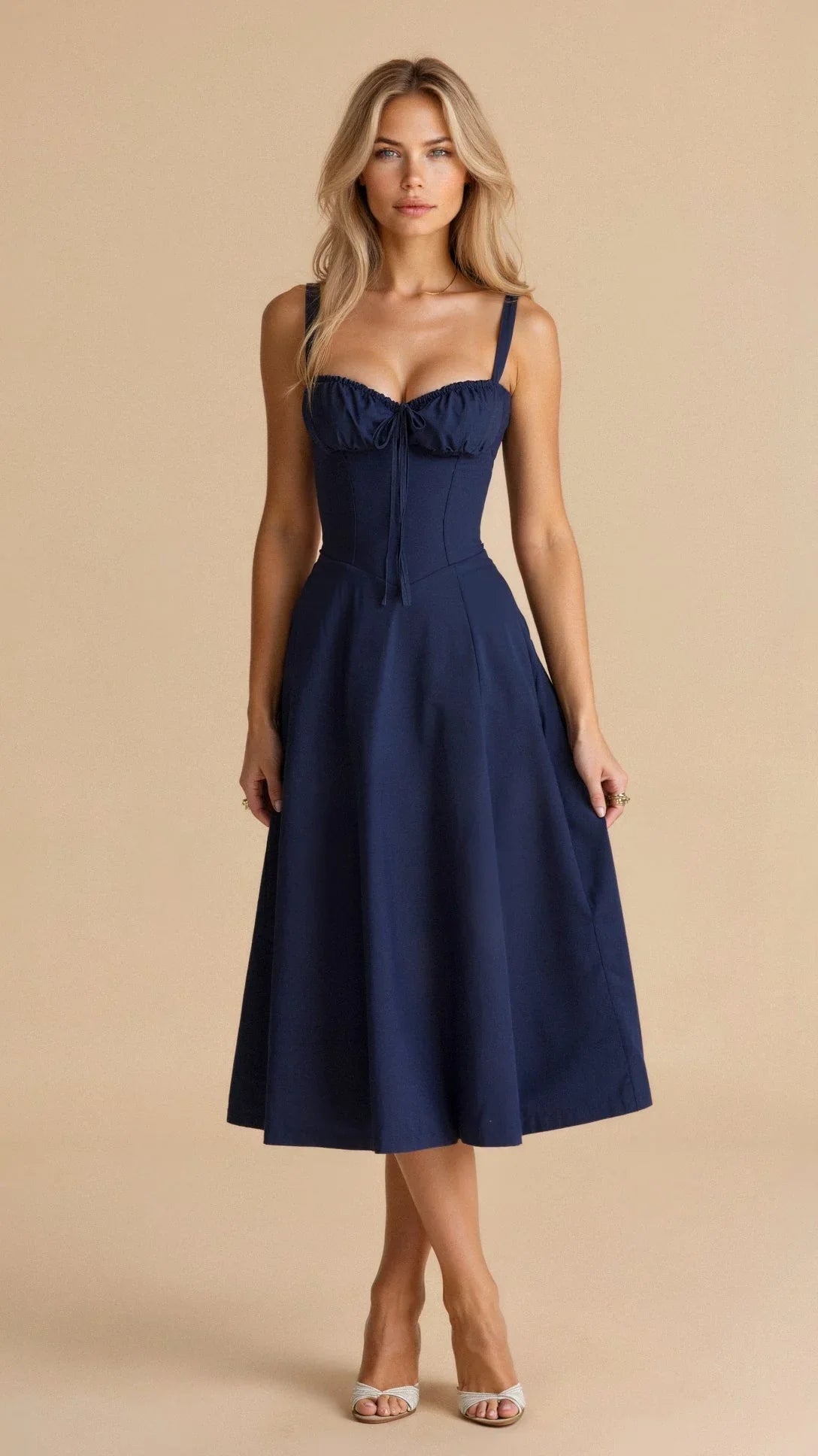 Image of Sheila | Women's Floral A-Line Midi Dress