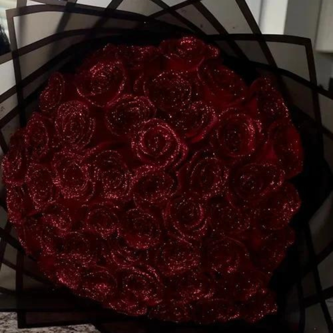 Sparkling Rose Heads - Eternal Flowers - Luxury Decoration