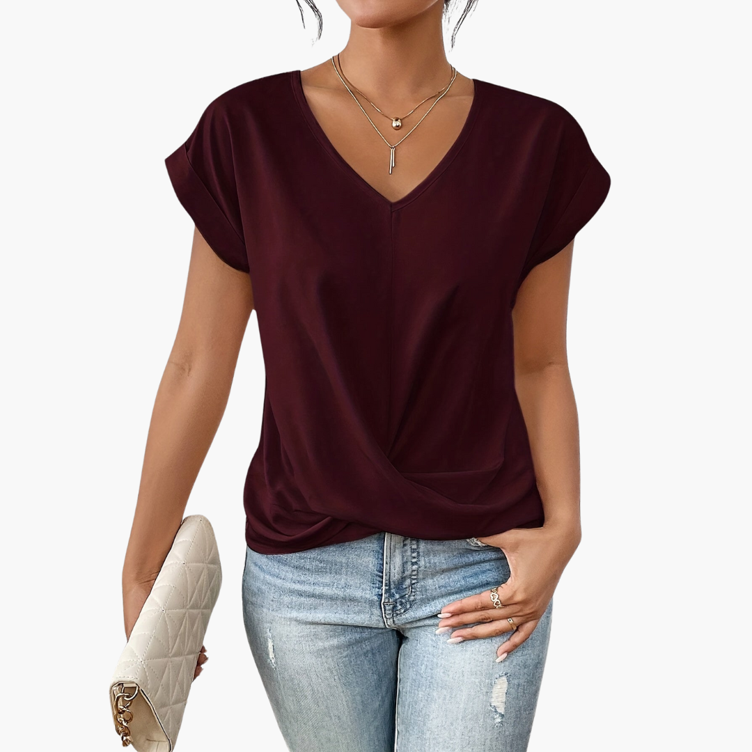 Image of Summer | Women's Twist Front V-Neck T-Shirt