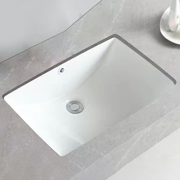 SusanSmith | Modern Under-Mount Sink Oval Porcelain with Pop-Up Drain Sink