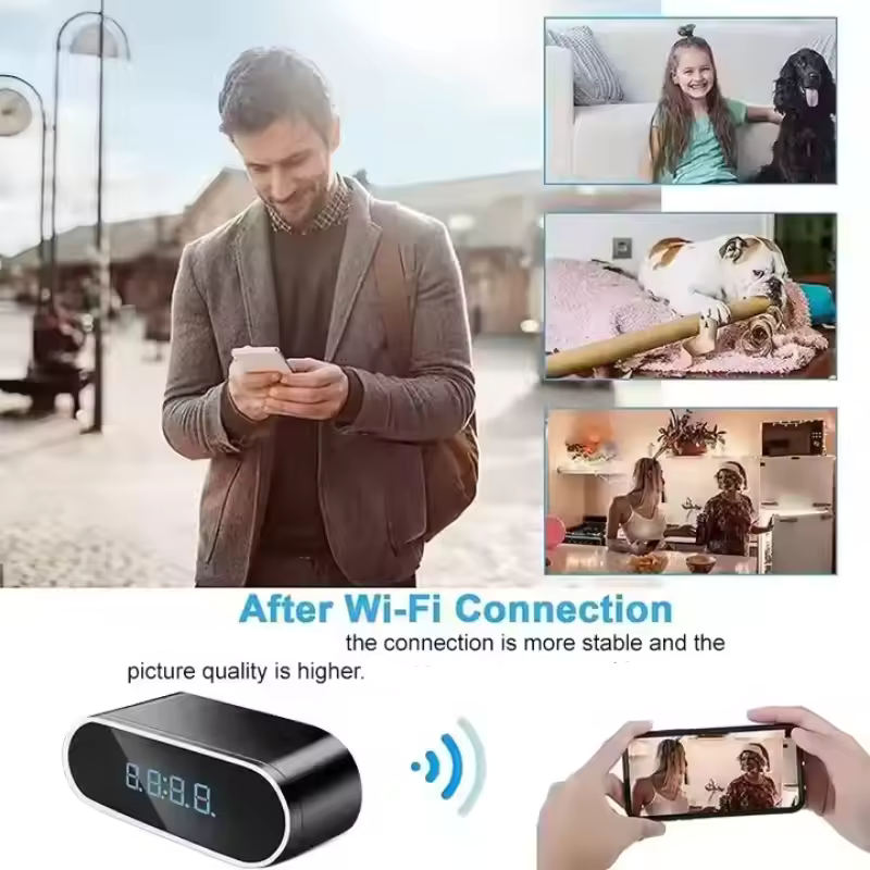 SusanSmith | Nightstand Clock Video Camera with Night Vision and Motion Detection WIFI Control