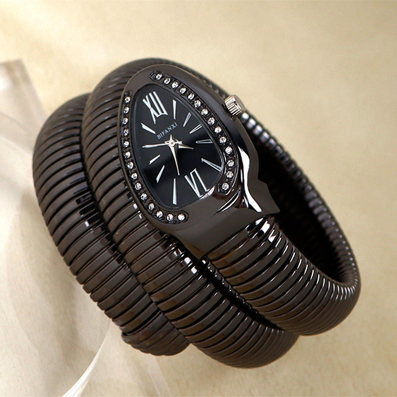 SusanSmith | Snake Watch with Quartz Movement and Personal Bracelet