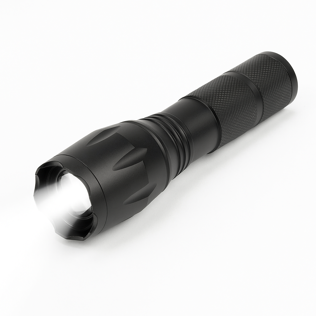 Taclight LED Zoom Flashlight (Waterproof and Shockproof) with 5 Functions