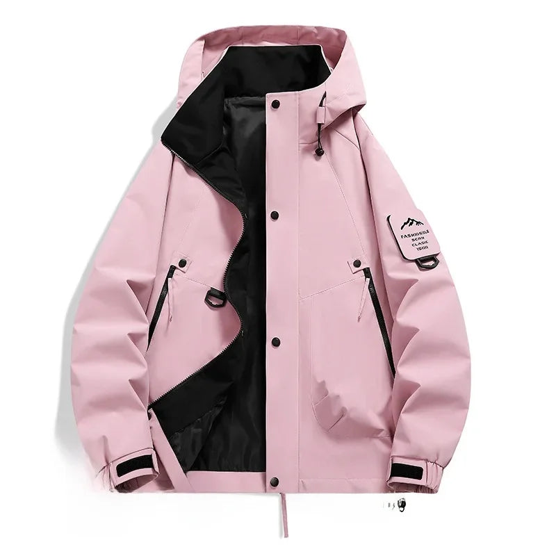 Unisex Long-Sleeve Hooded Winter Ski Jacket